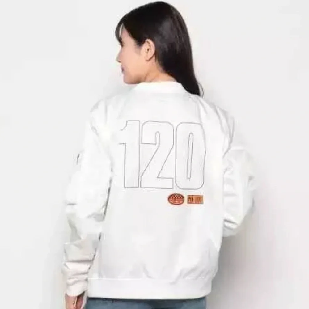 NEW Harley Davidson Women's Bomber Jacket 120th Anniversary 2XL 2X-Large White - Picture 7 of 9